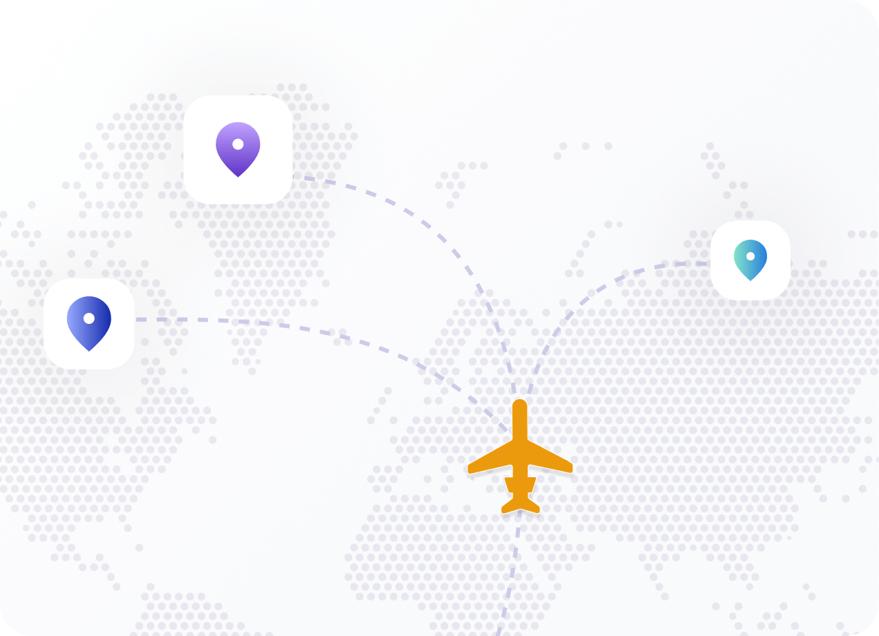 Real-time flight updates with support features
