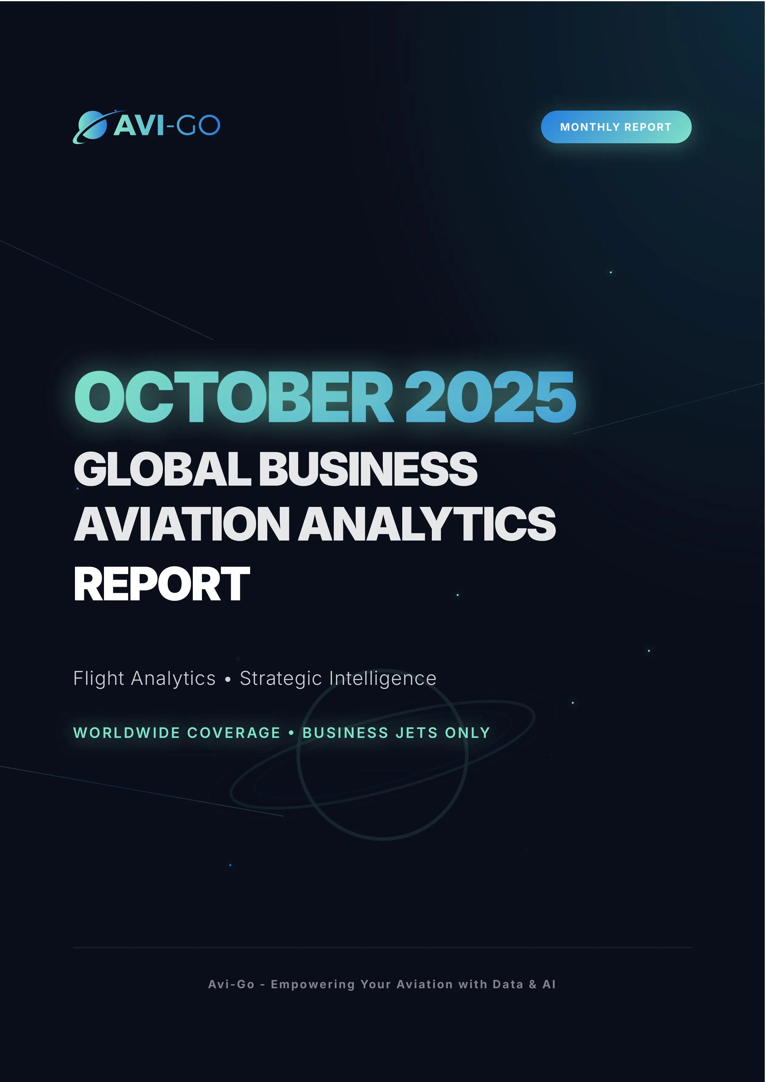Cover of Global Business Aviation Data Analytics Report（October 2025）